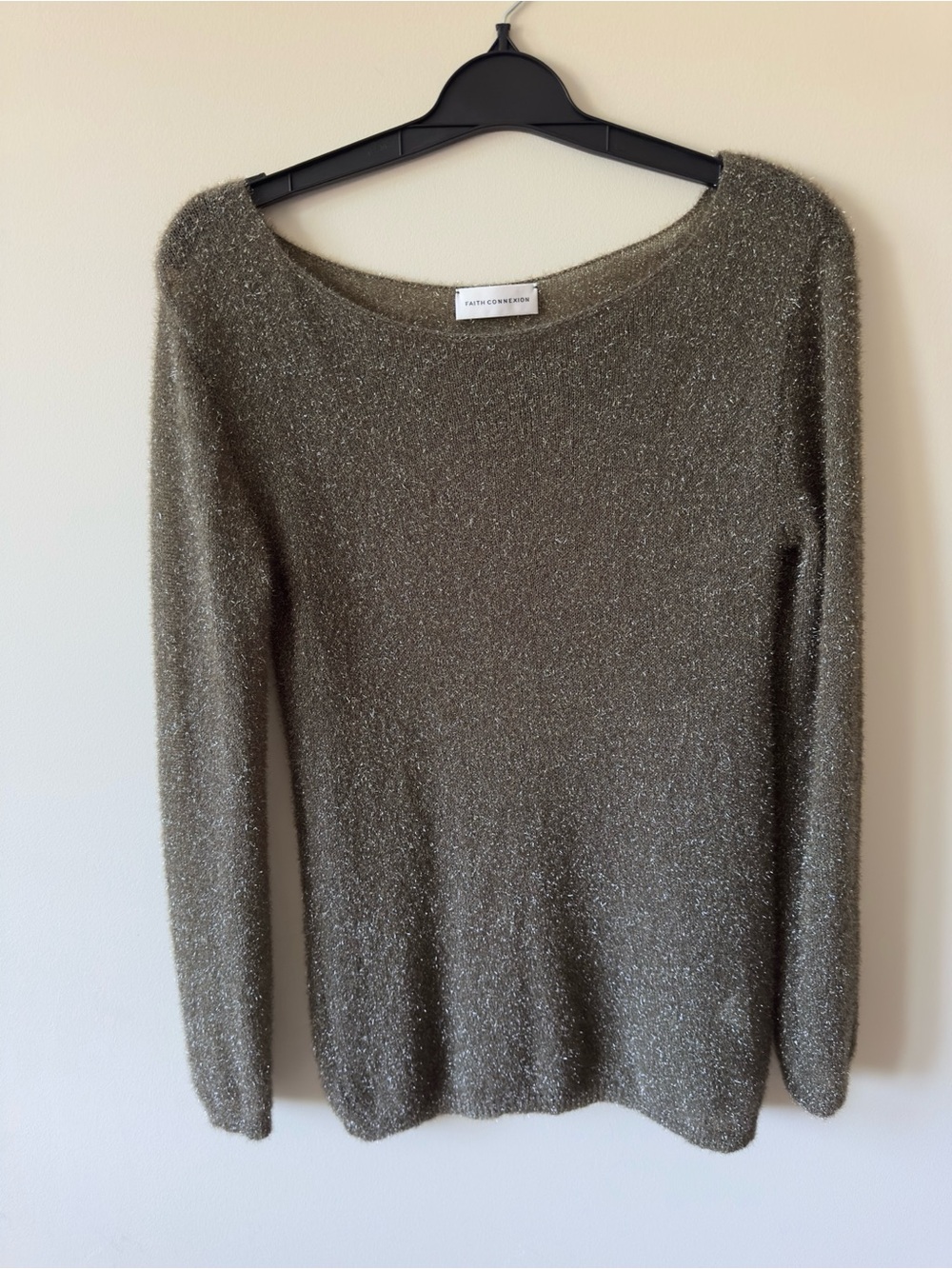 Faith connexion sweater metallic olive size XS